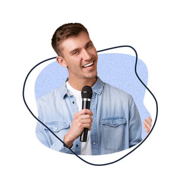 Guy speaker at Heart Filled Toastmasters